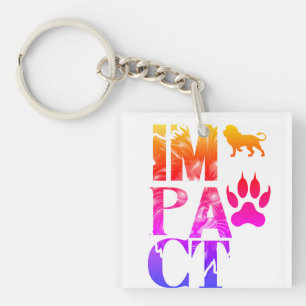 Impact Lion Design - Bold Wildlife Art Sleutelhanger