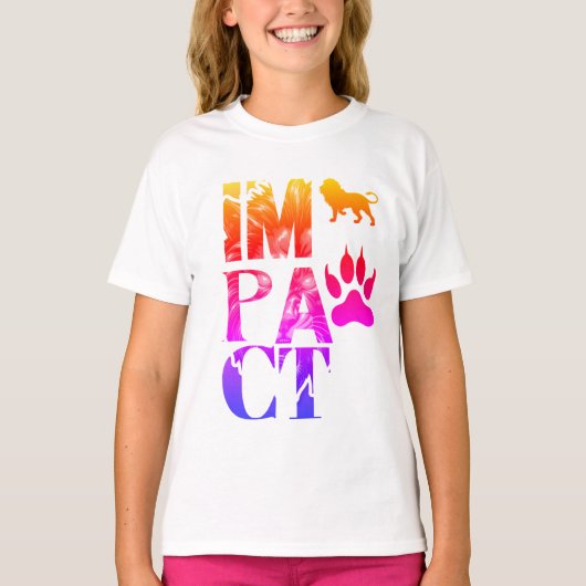 Impact Lion Design - Bold Wildlife Art T-shirt (Voorkant)