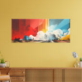 Impact No.03 - Abstract Patchwork Art Collection Canvas Afdruk (Insitu (Woonkamer))