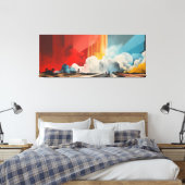 Impact No.03 - Abstract Patchwork Art Collection Canvas Afdruk (Insitu (Slaapkamer))