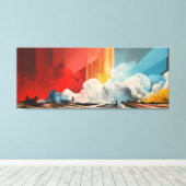 Impact No.03 - Abstract Patchwork Art Collection Canvas Afdruk (Insitu (Houten vloer))