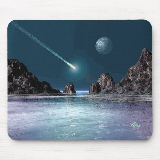 IMPACT Sci-Fi Retro Space Art Mousepad Muismat (Voorkant)