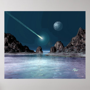 IMPACT Sci-Fi Retro Space Art-Poster Poster