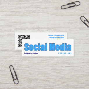 Impact Social Media Consultant met QR-code Mini Visitekaartje