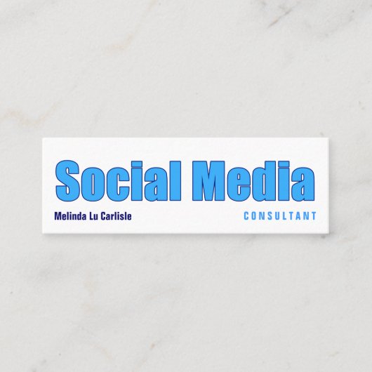 Impact Social Media Consultant met QR-code Mini Visitekaartje (Voorkant)