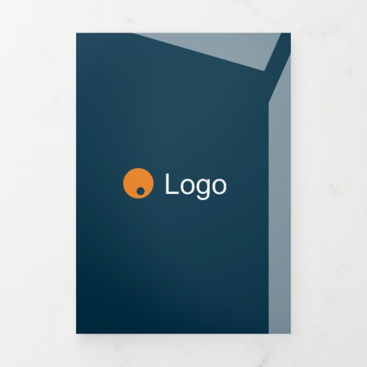 Impacty Blue Corporate Flat Shapes Drieluik Kaart (Cover)