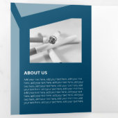 Impacty Blue Corporate Flat Shapes Drieluik Kaart (Binnenzijde eerst)