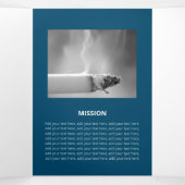 Impacty Blue Corporate Flat Shapes Drieluik Kaart (Binnenkant midden)