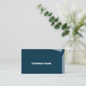 Impacty Blue Corporate Flat Shapes Visitekaartje (Staand voorkant)