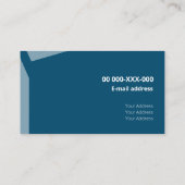 Impacty Blue Corporate Flat Shapes Visitekaartje (Achterkant)