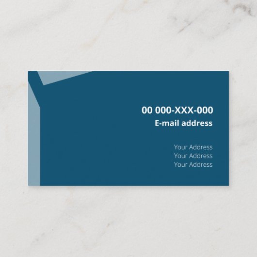 Impacty Blue Corporate Flat Shapes Visitekaartje (Achterkant)