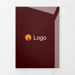Impacty Bordeaux Corporate Flat Shapes Drieluik Kaart