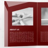 Impacty Bordeaux Corporate Flat Shapes Drieluik Kaart (Binnenzijde eerst)