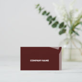 Impacty Bordeaux Corporate Flat Shapes Visitekaartje (Staand voorkant)