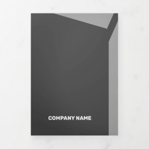 Impacty Grey Corporate Flat Shapes Drieluik Kaart
