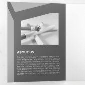 Impacty Grey Corporate Flat Shapes Drieluik Kaart (Binnenzijde eerst)