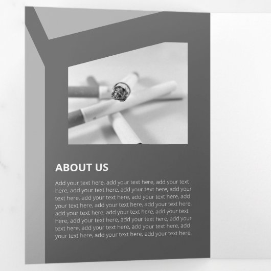 Impacty Grey Corporate Flat Shapes Drieluik Kaart (Binnenzijde eerst)