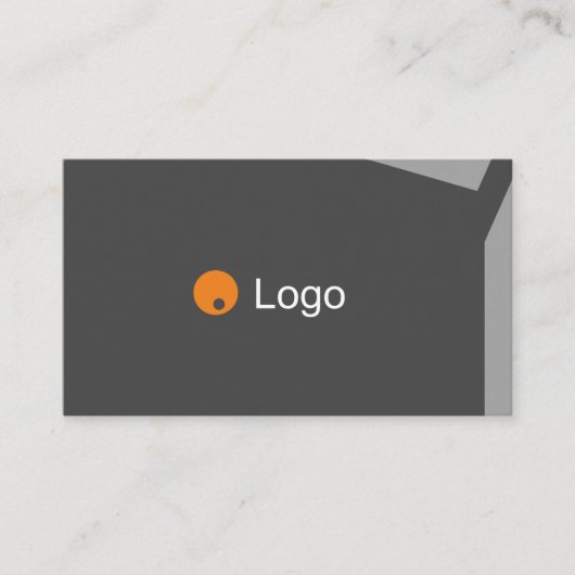 Impacty Grey Corporate Flat Shapes Visitekaartje (Voorkant)