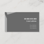 Impacty Grey Corporate Flat Shapes Visitekaartje (Achterkant)