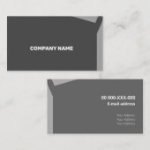Impacty Grey Corporate Flat Shapes Visitekaartje (Voorkant / Achterkant)