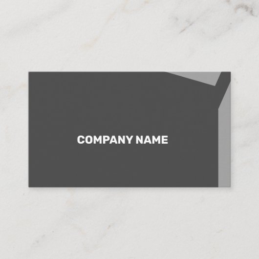 Impacty Grey Corporate Flat Shapes Visitekaartje (Voorkant)