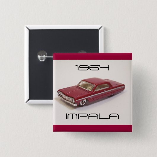 Impala 1964 vierkante button 5,1 cm (Voorkant /achterkant)