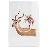 Impala Antelope Dier Wildlife Tekening Schets Medium Cadeauzakje (Achterkant)