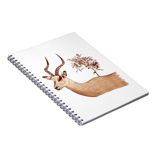 Impala Antelope Dier Wildlife Tekening Schets Notitieboek (Rechterzijde)