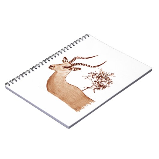 Impala Antelope Dier Wildlife Tekening Schets Notitieboek (Linkerzijde)