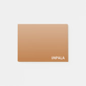 Impala bruine kleur naam post-it® notes (Voorkant)