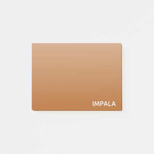 Impala bruine kleur naam post-it® notes (Voorkant)