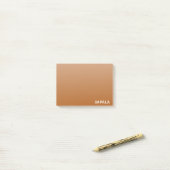 Impala bruine kleur naam post-it® notes (Op bureau)