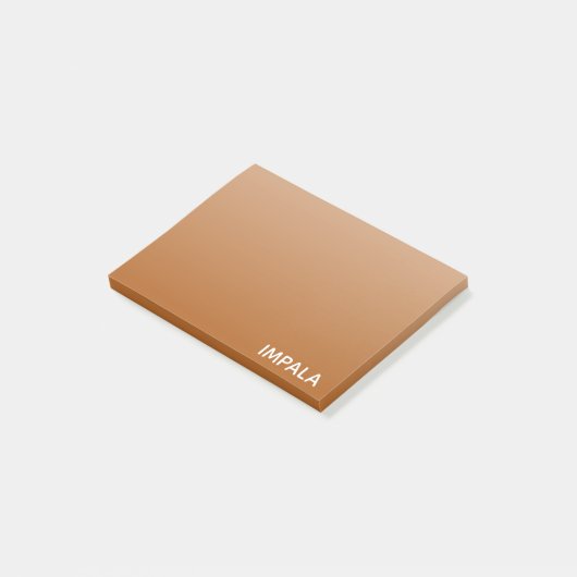 Impala bruine kleur naam post-it® notes (Schuin)