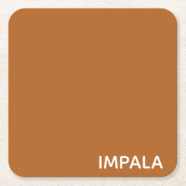 Impala bruine kleurnaam kartonnen onderzetters