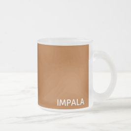 Impala bruine kleurnaam matglas koffiemok