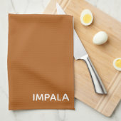 Impala bruine kleurnaam theedoek (Quarter Fold)