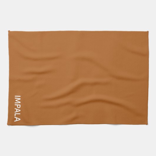 Impala bruine kleurnaam theedoek (Horizontaal)