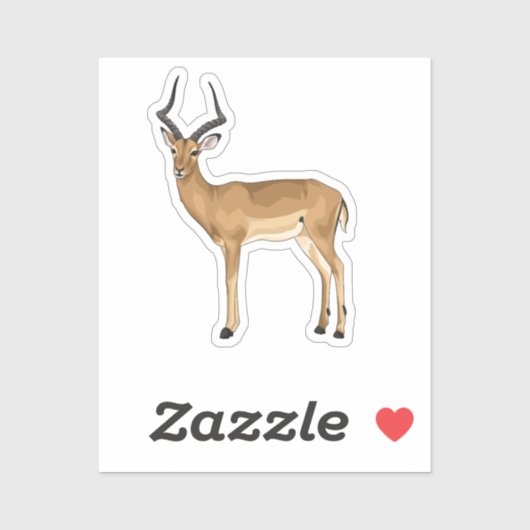 Impala Digitale kunst Sticker (Vel)