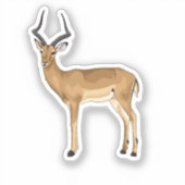 Impala Digitale kunst Sticker (Voorkant)