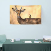 Impala en Oxpecker Bird in Afrika Spandoek (Beurs)