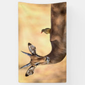 Impala en Oxpecker Bird in Afrika Spandoek (Verticaal)