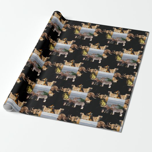 Impala Hill wildlife lijst Wrapping Paper Cadeaupapier (Uitgerold)