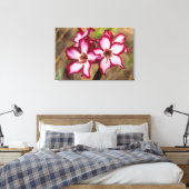 Impala lelie (Adenium Multiflorum), Kruger Canvas Afdruk (Insitu (Slaapkamer))