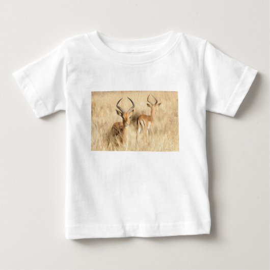 Impala Rooibok Aepyceros melampus olieverf effect (Voorkant)