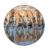 Impala's in het watergat dartbord (Voorkant)