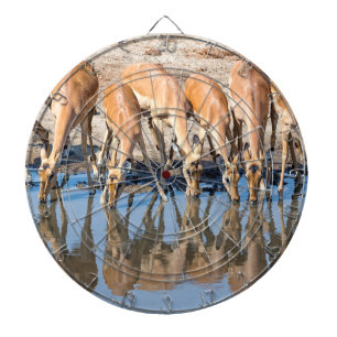Impala's in het watergat dartbord