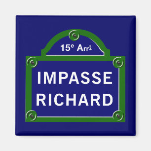 Impasse Richard, Paris Street Sign Magneet