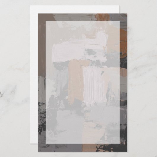 Impasto Abstract I Briefpapier (Voorkant / Achterkant)