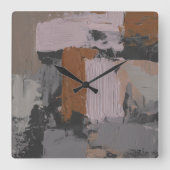Impasto Abstract I Vierkante Klok (Voorkant)