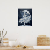 Impasto Bloemige Bruid met Paraplu Poster (Keuken)